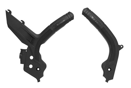 Osłony ramy (komplet) bi-material super grip ktm sx 125/150/250 '19-21, sxf 250/350/450 '19-21, sxf 450 '18-21, exc/excf 150/250/350/450 '20-21 kolor czarny