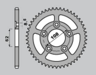 Zębatka tylna 714 42 cagiva 125 super city '91-'99