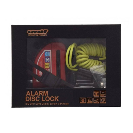 Blokada tarczy hamulcowej z Alarmem Unit czerwona