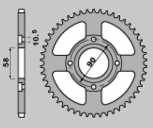 Zębatka tylna 279 35 honda ns 125 '85-'90 (a4140279350)