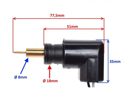 Elektrozawór ssania skuter Yamaha Mbk 8mm