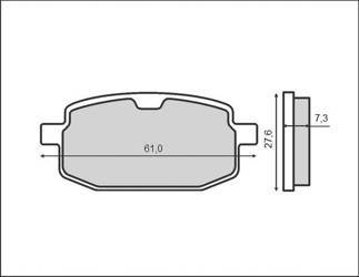 Klocki hamulcowe kh169 (ft 3076)