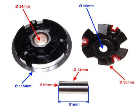 Wariator do skutera 125cm 150cm 4T GY6-125 GY6-150 Zipp Romet Barton SPort