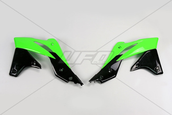Osłony chłodnicy kawasaki kxf 250 '13-'16 kolor oem (zielony/czarny)