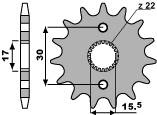 Zębatka przednia 332 15 18nc (łańc. 420)