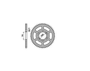 Zębatka tylna 823 48 suzuki vl 250 intruder lc '00-04'; lt 250/300 '86-89'; gn 400 '80-82'; lt 500 '88-92',dr 500 '81-83', dr 750 '88' (sr41