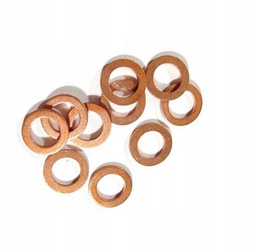 PODKŁADKI MIEDZIANE M6 (6X12X1MM) 10SZT (PODKŁADKA MIEDZIANA) COPPER WASHERS