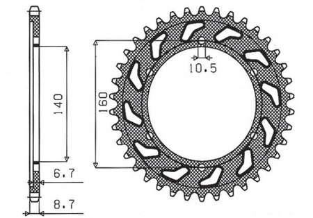 Zębatka tylna 502 48 kawasaki gpx 750r, gpz 750/900/1100, zrx/zzr 1100 (jtr502.48) (łańc. 530) (50248jt)