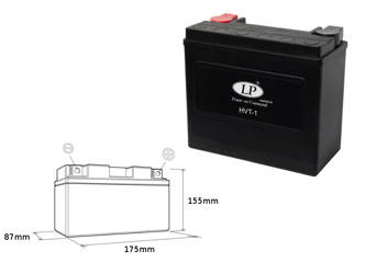 Landport akumulator hvt-1 12v 20ah 175x87x155 heavy v-twin bezobsługowy - zalany (zwiększony prąd rozruchowy 310a) (prawy +) (2)