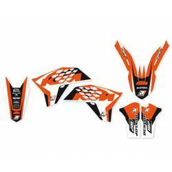 Komplet naklejek (oklein) ktm exc '08-'11, sx/sxf 125 '07-'10 , dream 4 kolor pomarańczowy/czarny