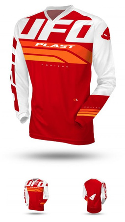 KOSZULKA HORIZON JERSEY CROSS KOLOR CZERWONY/BIAŁY ROZMIAR M - KOLEKCJA 2024