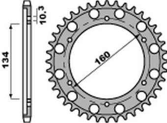 Zębatka tylna 4399 41 c45 honda cbr 1000 rr '04-'16, vtr 1000 sp1/sp2 '00-'06 (jtr1306.41) (łańc. 530)