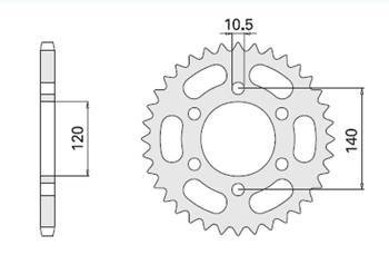 Zębatka tylna 5301 46 suzuki gsxr 600 98-00 5301 46 (498-46) (jtr498.46)
