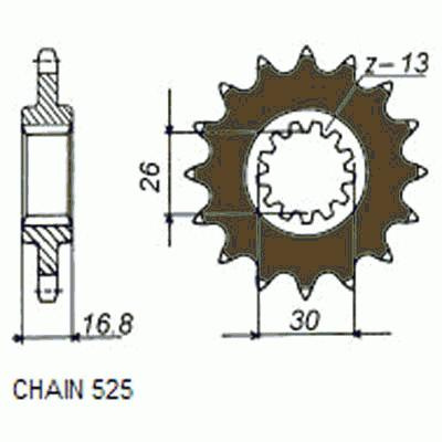 Zebatka napedowa sunstar sunf411-16