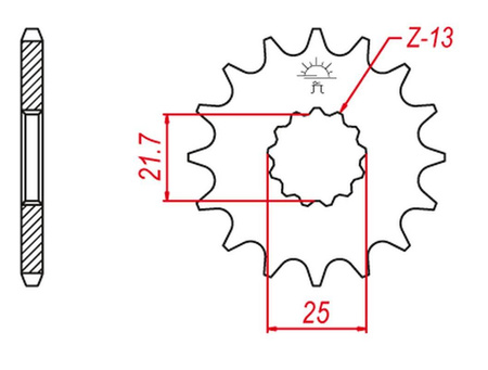 Zębatka przednia 565 16 suzuki gs 500e '88-'93 (jtf565.16)