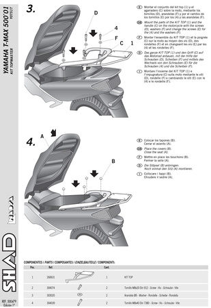 Stelaż kufra tylnego Shad do Yamaha T-Max XP 500