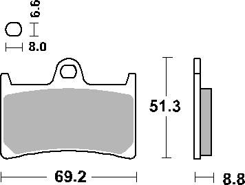 Klocki hamulcowe kh252 / kh380 street ceramic kolor czarny