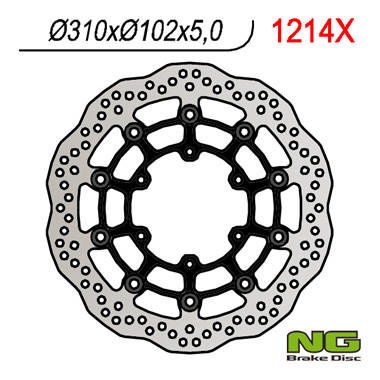 Tarcza hamulcowa przód suzuki gsxr 600 '08-'18, gsxr 750 '08-'18, gsxr 1000 '09-'16, gsx 750z '08-'14 (310x102x5) wave pływająca