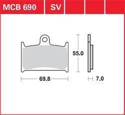 KLOCKI HAMULCOWE TRW MCB690