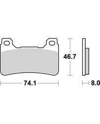 Klocki hamulcowe kh390 racing dual sinter kolor złoty tarcza lewa przód honda cbr 600rr