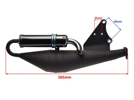 Tłumik sportowy skuter 2T silnik Minarelli Keeway CPI