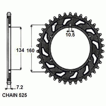 Zebatka napedzana stalowa sunstar sunr1-4633-41