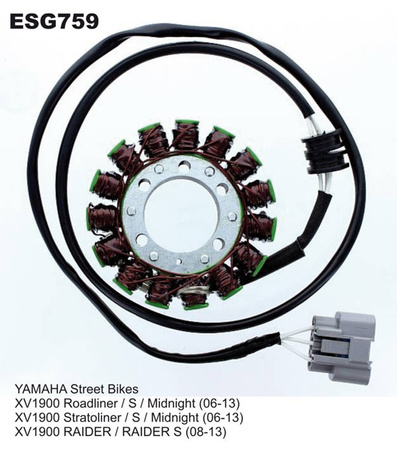 Uzwojenie alternatora (stator) yamaha xv 1900 roadliner / stratoliner / midnight (06-13)