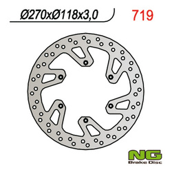 Tarcza hamulcowa przód suzuki drz 400 e/s 00-09, rm 125/250 96-08, yamaha yz/yzf/wr (270x118x3,0mm) (6x6,5mm)