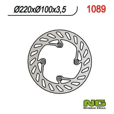 Tarcza hamulcowa tył beta 50/125 sm/ enduro '06-12 (220x100x3,5) (4x6,5mm)
