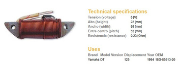 Dze cewka uzwojenia wzbudzająca zapłon yamaha dt 125r '94 (1202-02) (oem:18g-85513-20)