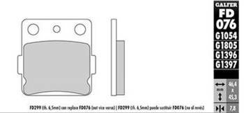 Klocki hamulcowe kh84 półmetaliczne grubość 7,8mm
