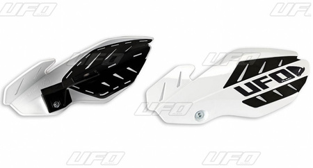 Osłony rąk (handbary) flame ktm sx 125 '14-'15, exc 125 '14-'16, kolor biały/czarny (z mocowaniami)