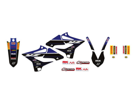 Komplet naklejek (oklein) yamaha yz 125/250 '22, replica yamaha racing '20-'21 kolor niebieski/czarny