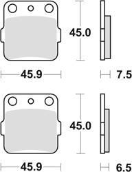 Klocki hamulcowe kh84/2 organic honda cr 80 / 85 86-07, kawasaki kx 80 / 85 88-18, yamaha yfm 350 92-10, yfm 600 / 660 98-05, przód / tył