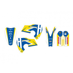 Komplet naklejek (oklein) husaberg fe-f06-08 dream 4 kolor niebieski/żółty