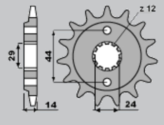 Zębatka przednia 348 17 honda vt 750 c '97-'04 (jtf1372.17)