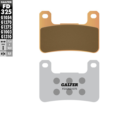 Klocki hamulcowe kh379 spiek metaliczny (złote) sport, przód kawasaki/suzuki