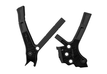 OSŁONY RAMY (KOMPLET) BI-MATERIAL SUPER GRIP YAMAHA YZ 125 / 250 '05-'24, FANTIC XE / XX 125 / 250 / 300 '21-'24 KOLOR CZARNY