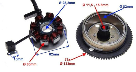 Staror iskrownik z kołem silnik Am6