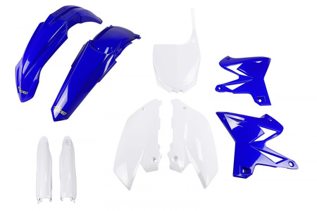 Komplet Plastików (Full Kit) Z Osłonami Teleskopów (Amortyzatorów) Yamaha Yz 125 / 250 '02-'14 Restyling Kolor Oem (Niebieski/Biały) (Ya312e999)