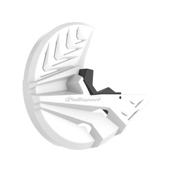 OSŁONA TARCZY HAMULCOWEJ PRZÓD (Z OSŁONĄ DOLNEJ CZĘŚCI AMORTYZATORA W ZESTAWIE KOMPLET NA OBIE STRONY) HONDA CRF 250R '15-'23; CRF 450R '15-'23 KOLOR BIAŁY