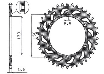 Zębatka tylna 270 52 yamaha yz/yzf/wrf '99-'20 (jtr251.52) (łańc. 520) (27052jt)