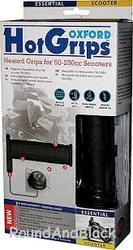 Manetki podgrzewane do skuterów ze sterowaniem, kolor czarny (el)