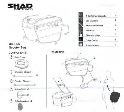 Torba na skuter 25 l Shad Scooter SC25