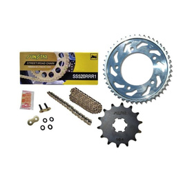 ZESTAW NAPĘDOWY KAWASAKI Z 800 ABS/E/E ABS 03-16 PLUS ZŁOTY (15/45/114) (DO 1000XW RING) (SUN3A215/SUN1-3356-45/SS520RRR1-114G) - ZASTĘPUJE K520RTG046 - MADE IN JAPAN - OFERTA SPECJALNA