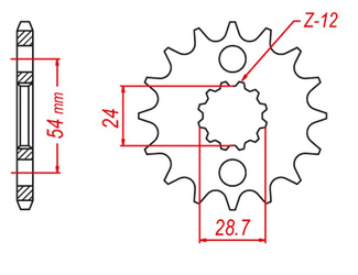 ZĘBATKA PRZEDNIA 526 17 KAWASAKI ZZR 1200/1400 (JTF517.17) (ŁAŃC. 530) (52617JT)
