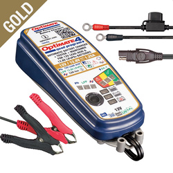 OPTIMATE ŁADOWARKA AKUMULATORÓW OPTIMATE 4 QUAD PROGRAM 12V 1.25A, 4-60AH AGM / GEL / STD, 12.8/13.2V 2-15AH Lithium (LiFePO4) SAE, CAN-bus (EL) - ZASTĘPUJE TM340 (12)