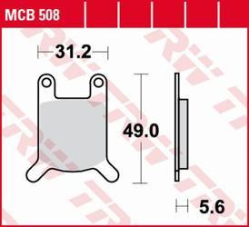 Klocki hamulcowe kh050 organic puch cobra 6gt, monza 4 '80-'84, zundapp ks 50 '76-'81, ks 80 '81-'87, hercules kx-5 '84-'95 przód