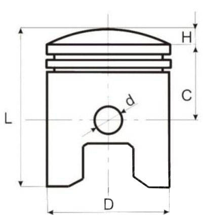 Tłok cylindra do skutera 125 GY6-125 52,4 mm EURO 4