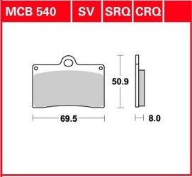 KLOCKI HAMULCOWE TRW MCB540